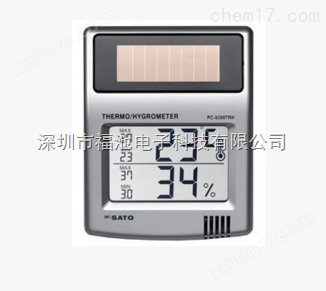 日本佐藤SATO温湿度计PC-5200TRH 太阳能数字温湿度计