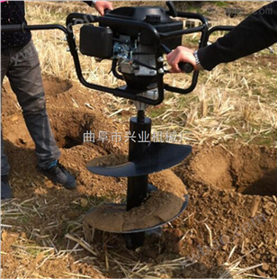 小型大棚打洞机便携式埋桩挖穴机优质地钻双人植树栽树挖坑机